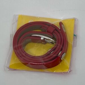 Origami Owl Red Genuine Leather Wrap Bracelet | 6” - 7.25” Length | 9mm Width